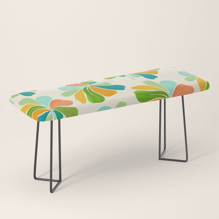Whimsical Tropical Leaf Bench Gallery Image 1