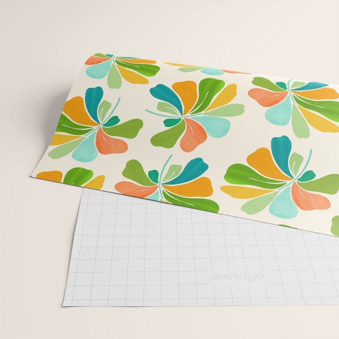 Whimsical Tropical Leaf Wrapping Paper Gallery Image 2