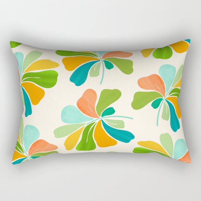 Whimsical Tropical Leaf Rectangular Pillow Gallery Image 1