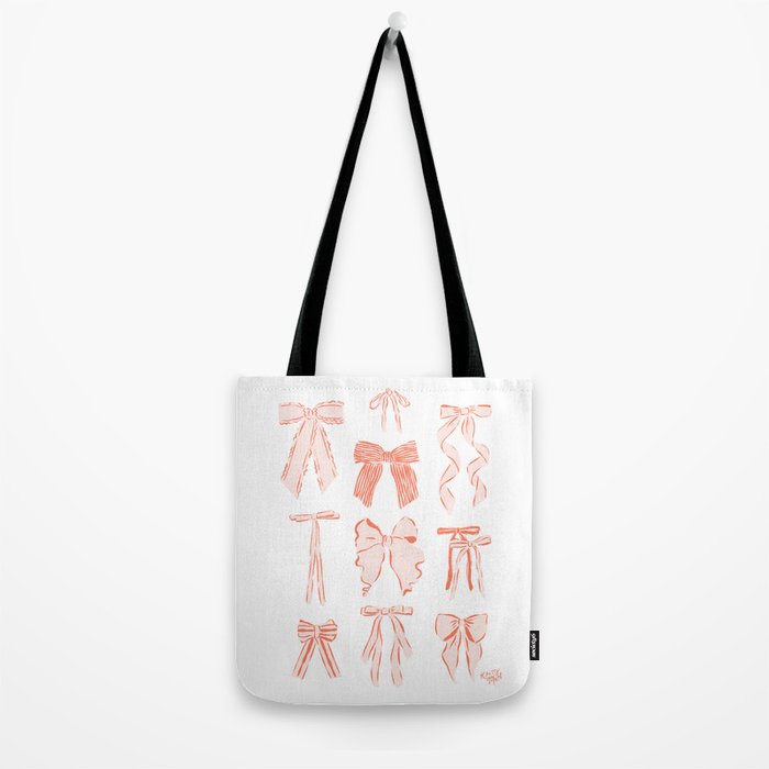 Bows in pink and cream  Tote Bag Gallery Image 2