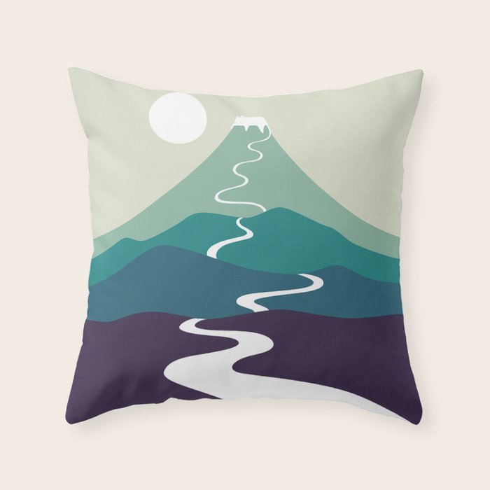 Cat Landscape 80 Throw Pillow Gallery Image 6