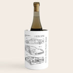 Supercar Sports Car Patent - Car Fan Classic Car Art - Black Chalkboard Wine Chiller Gallery Image 3