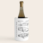 Supercar Sports Car Patent - Car Fan Classic Car Art - Black Chalkboard Wine Chiller Gallery Image 2