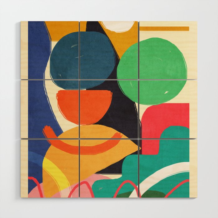 Modern Abstract Shape 03 Wood Wall Art Gallery Image 1