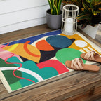 Modern Abstract Shape 03 Outdoor Rug Gallery Image 2