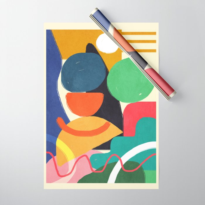 Modern Abstract Shape 03 Wrapping Paper Gallery Image 1