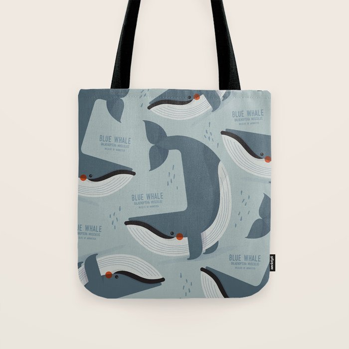Blue Whale, Wildlife of Antarctica Tote Bag Gallery Image 1