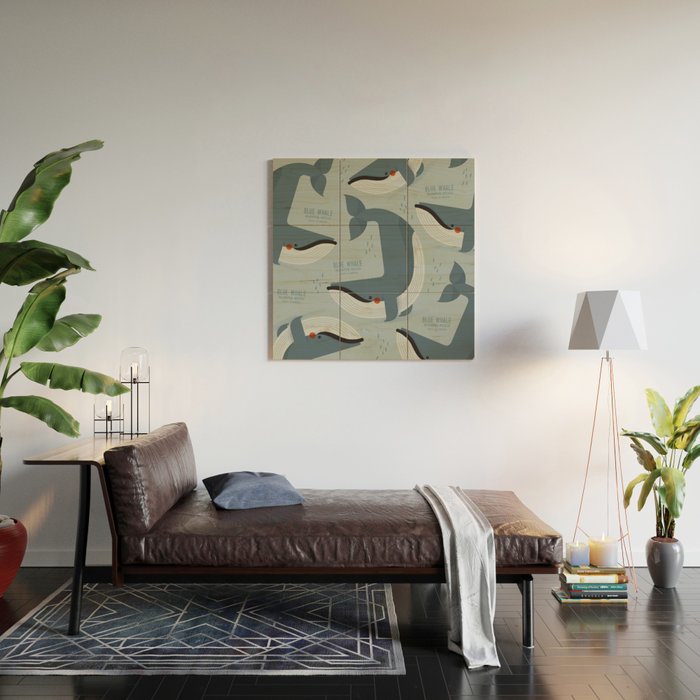 Blue Whale, Wildlife of Antarctica Wood Wall Art Gallery Image 2