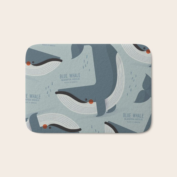 Blue Whale, Wildlife of Antarctica Bath Mat Gallery Image 1