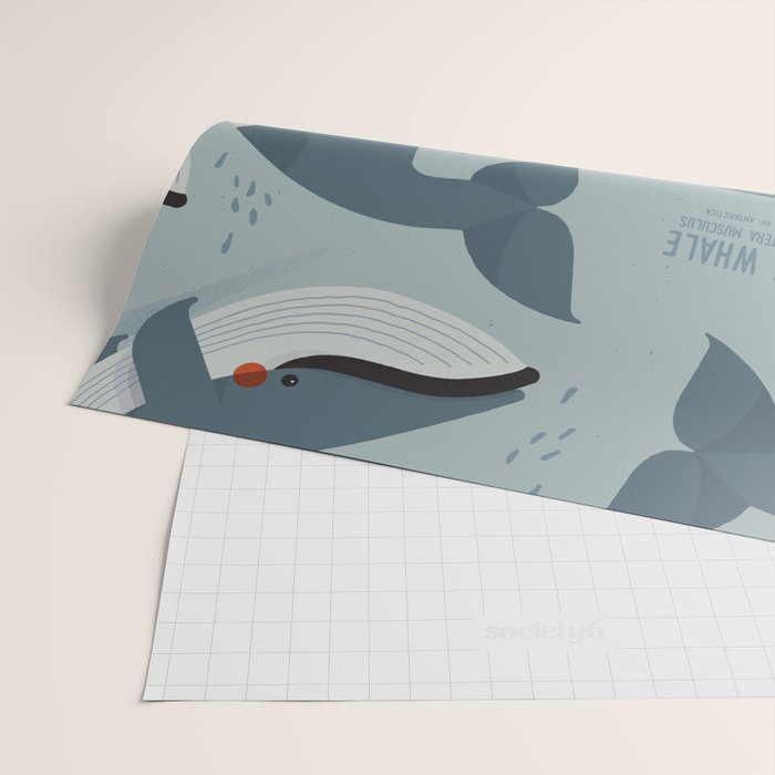 Blue Whale, Wildlife of Antarctica Wrapping Paper Gallery Image 2