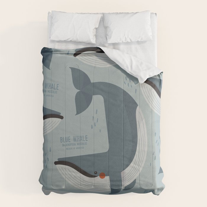 Blue Whale, Wildlife of Antarctica Comforter Gallery Image 1