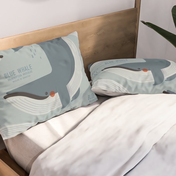 Blue Whale, Wildlife of Antarctica Pillow Sham Gallery Image 2