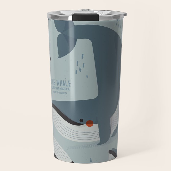 Blue Whale, Wildlife of Antarctica Travel Mug Gallery Image 1