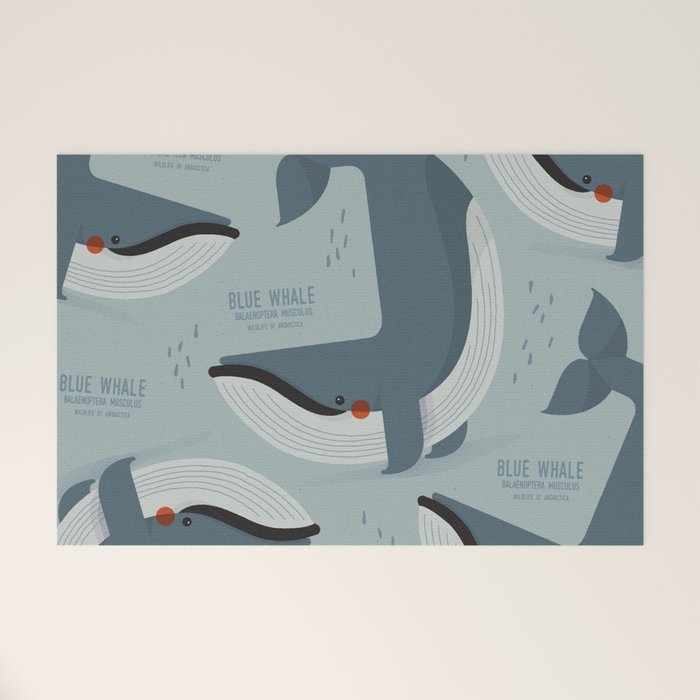 Blue Whale, Wildlife of Antarctica Welcome Mat Gallery Image 1