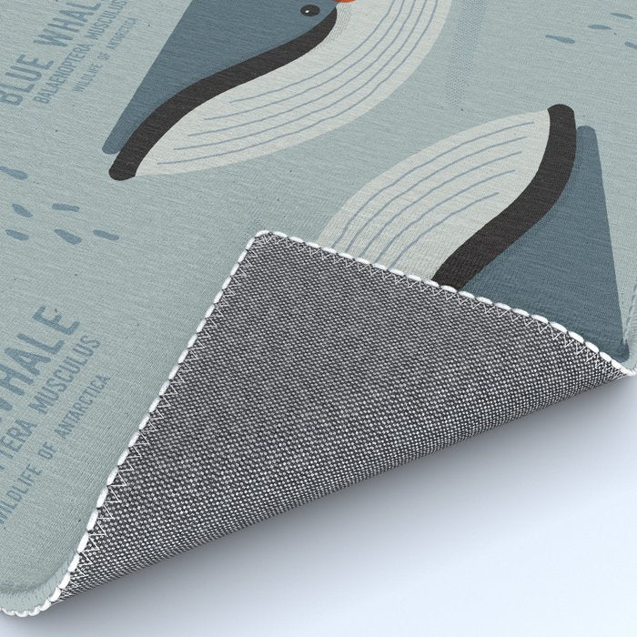 Blue Whale, Wildlife of Antarctica Rug Gallery Image 4