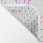 Colorful happy smiling face cartoon pattern Bath Mat Gallery Image 2