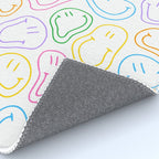 Colorful happy smiling face cartoon pattern Rug Gallery Image 4