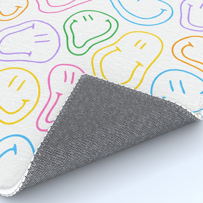 Colorful happy smiling face cartoon pattern Rug Gallery Image 4