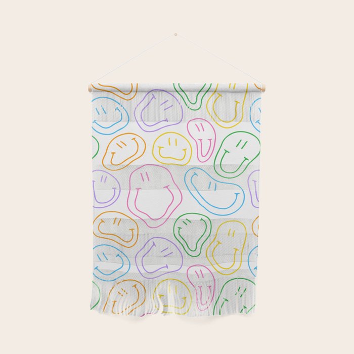 Colorful happy smiling face cartoon pattern Wall Hanging Gallery Image 1