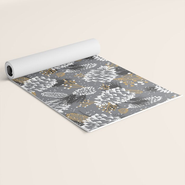 Festive Forest - Grey Yoga Mat Gallery Image 2