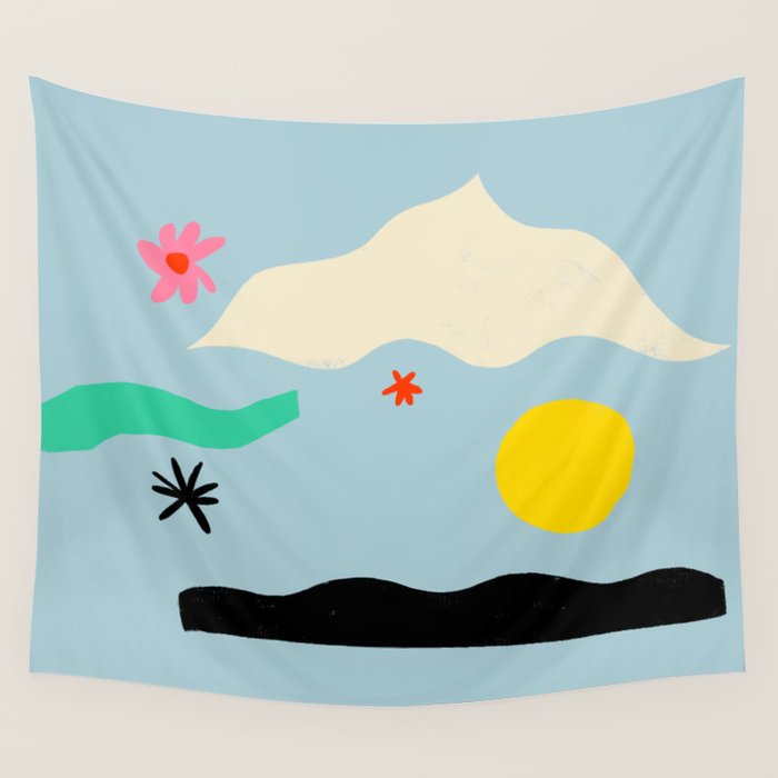 FLOWER EYES Wall Tapestry Gallery Image 1