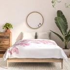 pink cherry blossom watercolor 2020 Comforter Gallery Image 3