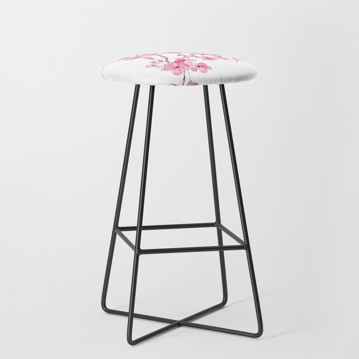 pink cherry blossom watercolor 2020 Stool Gallery Image 1