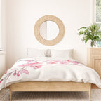 pink cherry blossom watercolor 2020 Duvet Cover Gallery Image 3