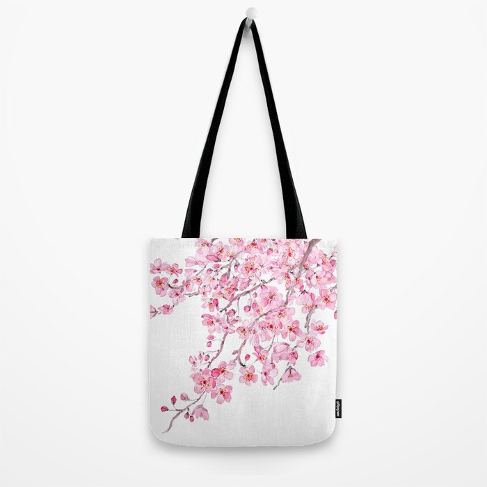 pink cherry blossom watercolor 2020 Tote Bag Gallery Image 2