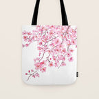 pink cherry blossom watercolor 2020 Tote Bag Gallery Image 1