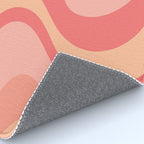 Peach Pink Abstract Trippy Dream Pattern Rug Gallery Image 4