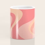 Peach Pink Abstract Trippy Dream Pattern Coffee Mug Gallery Image 4