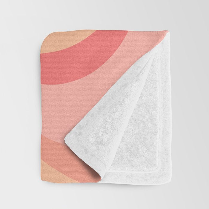 Peach Pink Abstract Trippy Dream Pattern Throw Blanket Gallery Image 3