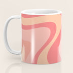 Peach Pink Abstract Trippy Dream Pattern Coffee Mug Gallery Image 3