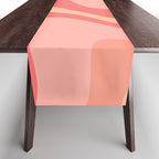 Peach Pink Abstract Trippy Dream Pattern Table Runner Gallery Image 1