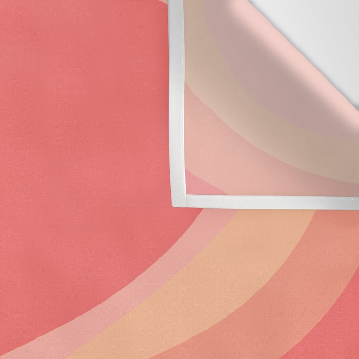 Peach Pink Abstract Trippy Dream Pattern Wall Tapestry Gallery Image 3