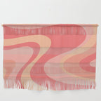 Peach Pink Abstract Trippy Dream Pattern Wall Hanging Gallery Image 1