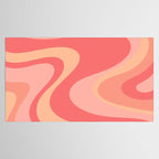 Peach Pink Abstract Trippy Dream Pattern Tablecloth Gallery Image 2