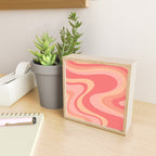 Peach Pink Abstract Trippy Dream Pattern Mini Art Print Gallery Image 2