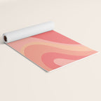 Peach Pink Abstract Trippy Dream Pattern Yoga Mat Gallery Image 2