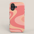 Peach Pink Abstract Trippy Dream Pattern iPhone Case Gallery Image 1