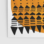 Modern Mid Century Fun Colorful Abstract Minimalist Painting Olive Green Yellow Ochre Buns Poster Gallery Image 3