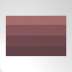 Minimal Retro Sunset Sunrise - Burgundy Ruby Red Welcome Mat Gallery Image 1