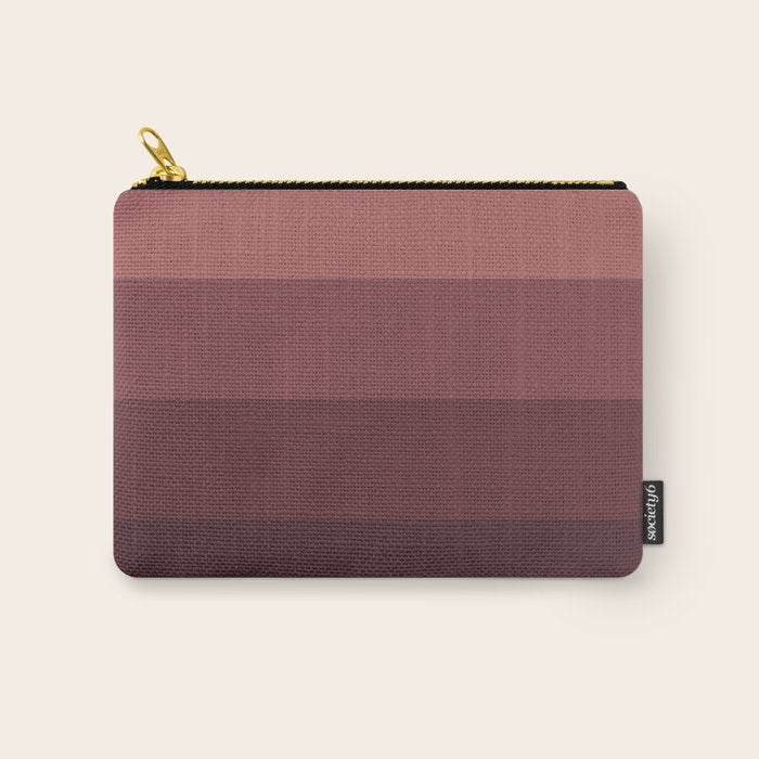 Minimal Retro Sunset Sunrise - Burgundy Ruby Red Carry All Pouch Gallery Image 1
