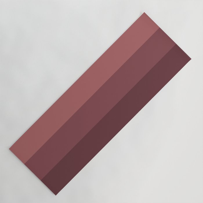 Minimal Retro Sunset Sunrise - Burgundy Ruby Red Yoga Mat Gallery Image 1