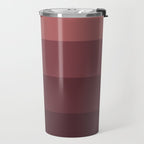 Minimal Retro Sunset Sunrise - Burgundy Ruby Red Travel Mug Gallery Image 2