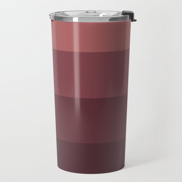 Minimal Retro Sunset Sunrise - Burgundy Ruby Red Travel Mug Gallery Image 2