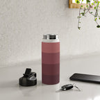 Minimal Retro Sunset Sunrise - Burgundy Ruby Red Water Bottle Gallery Image 4