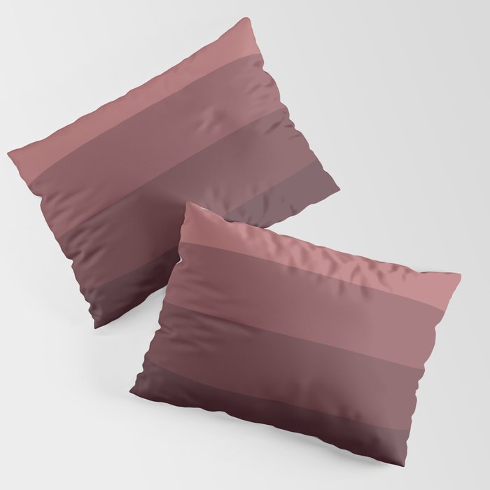 Minimal Retro Sunset Sunrise - Burgundy Ruby Red Pillow Sham Gallery Image 3