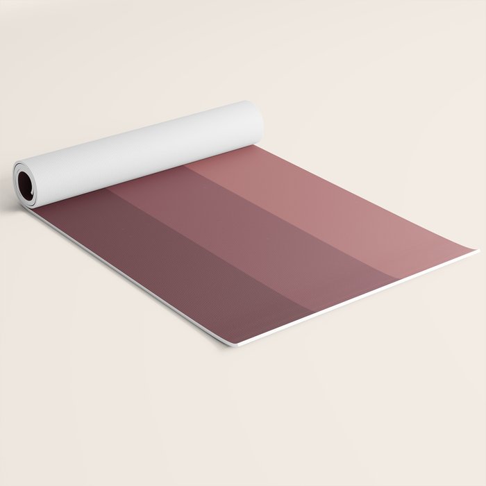 Minimal Retro Sunset Sunrise - Burgundy Ruby Red Yoga Mat Gallery Image 2